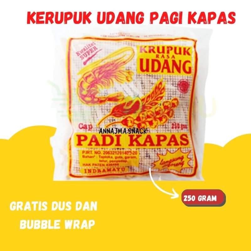 

KERUPUK UDANG ASLI PADI KAPAS MENTAH 250 GRAM