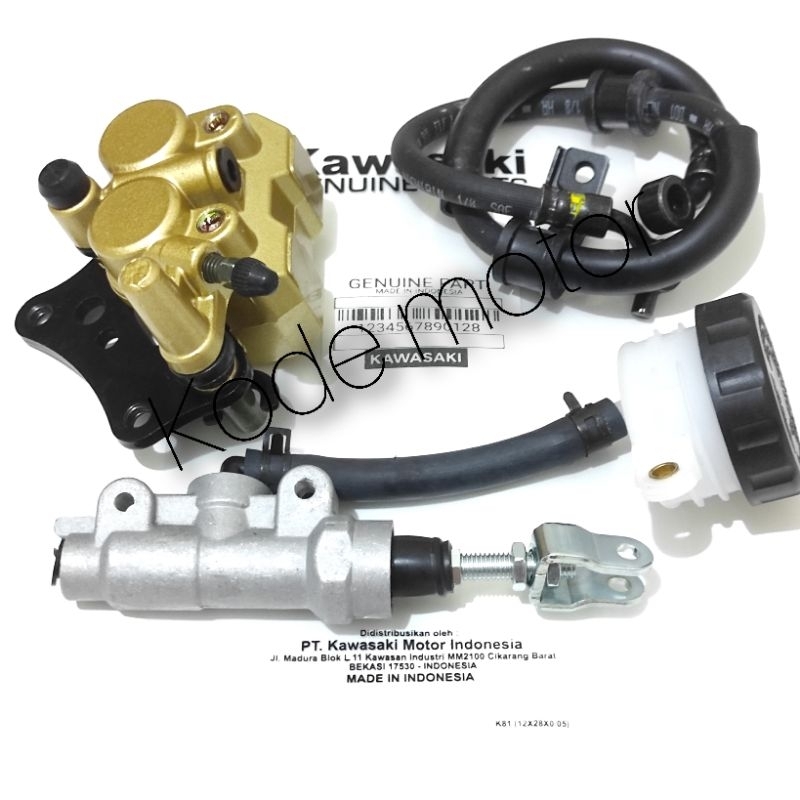master Rem set + selang rem + kaliper belakang Kawasaki Ninja RR, ninja r, ninja ss