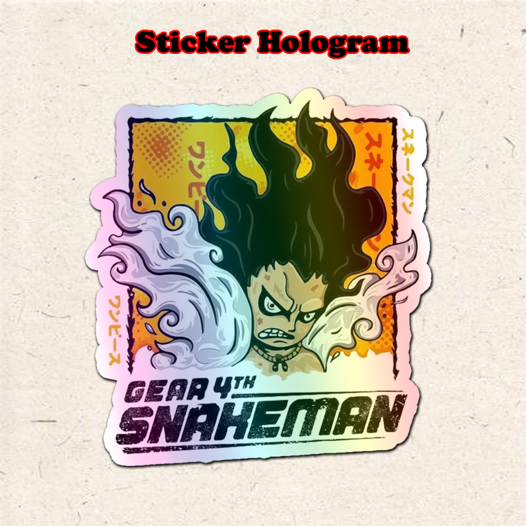 

Stiker Hologram Luffy snackman One piece ukuran 8 cm