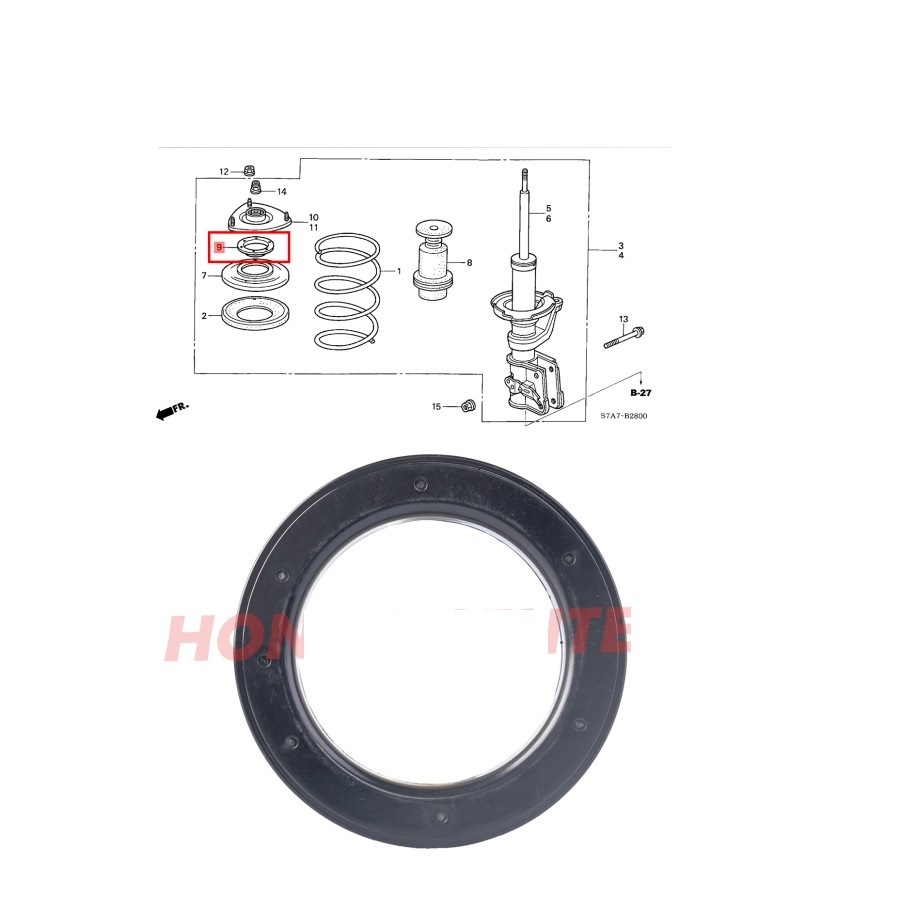 Aveiro shop - bearing laher support shock civic vti vtis 2003 2004 2005 bearing lahar support shock 