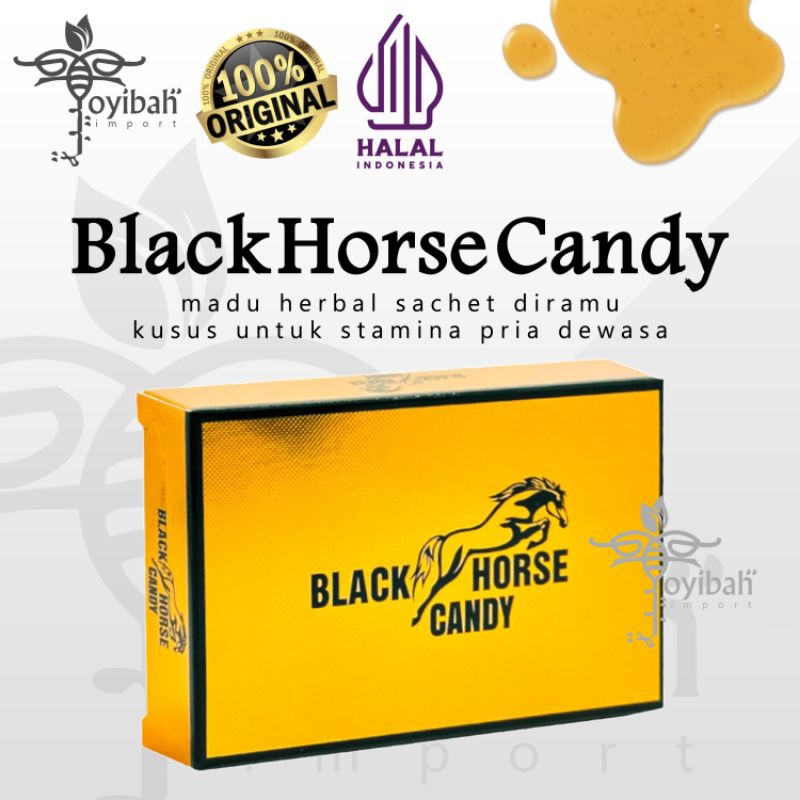 Black Horse Candy Original 100% [1 Box 12 pcs candys/4.3g] permen kuat pria asli arab Etumax vip vit