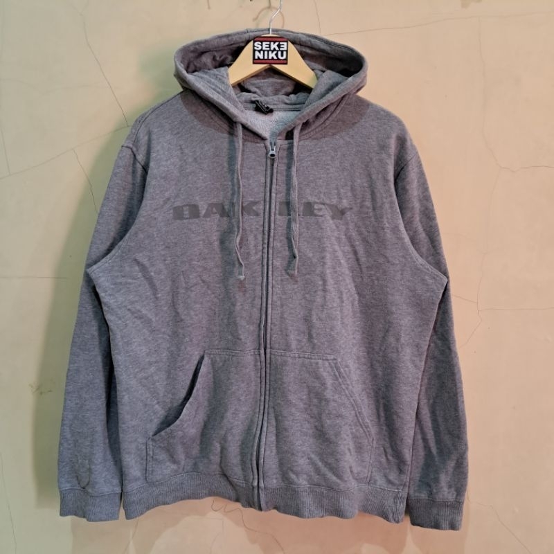 Hoodie zipper Oakley bahan babyteri