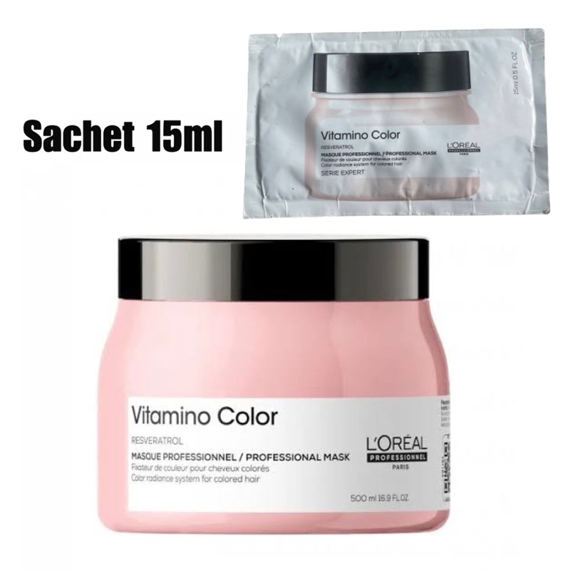 L'Oreal Loreal Serie Expert Resveratrol Vitamino Color Masque Sachet 15ml - Masker Rambut Diwarnai