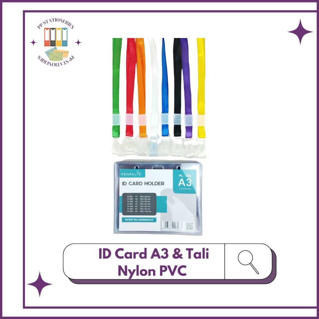 

Penpal Bundling ID Card A3 + Tali ID Nylon Soft PVC PENPAL 40 PCS [NYLKSFP]