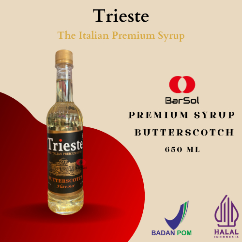 

Trieste Syrup Butterscotch 650 Ml - Barsol Indonesia