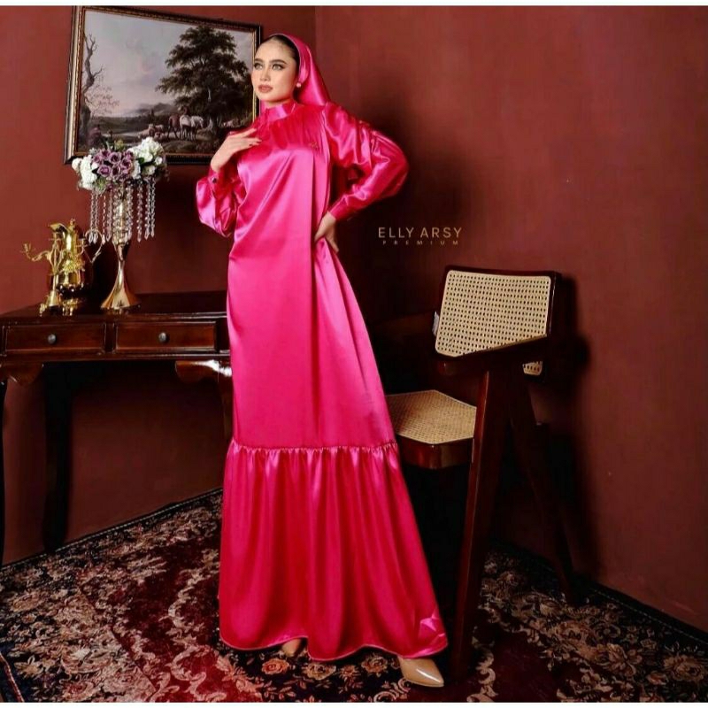 RAMADHAN DISCOUNT ‼️Gamis set Hijab Elly Arsy Premium⭐⭐⭐⭐⭐