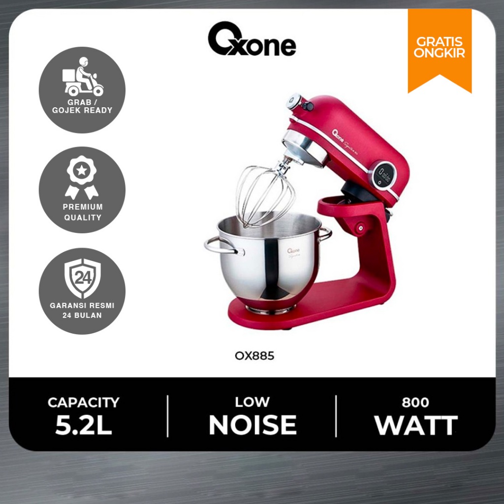 Oxone OX885 Standing Mixer Pengaduk Pengocok Adonan Kue 5.5L