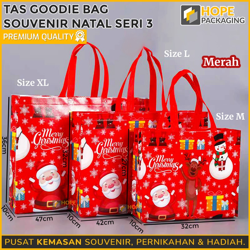 

Goodie Bag Natal / Tas Souvenir Natal / Tas Hampers Natal /Tas Goodie Bag Souvenir Natal Seri 3 / Tas Bingkisan Kue Natal / Hampers Gift Natal