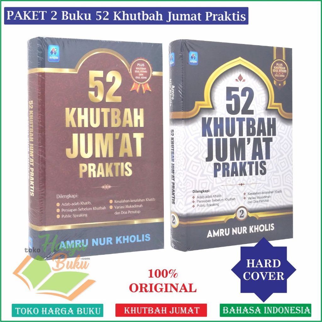Foto Paket 2 Buku 52 Khutbah Jumat Praktis Jilid 1 dan 2 Karya Amru Nur Kholis Penerbit Pustaka Arafah