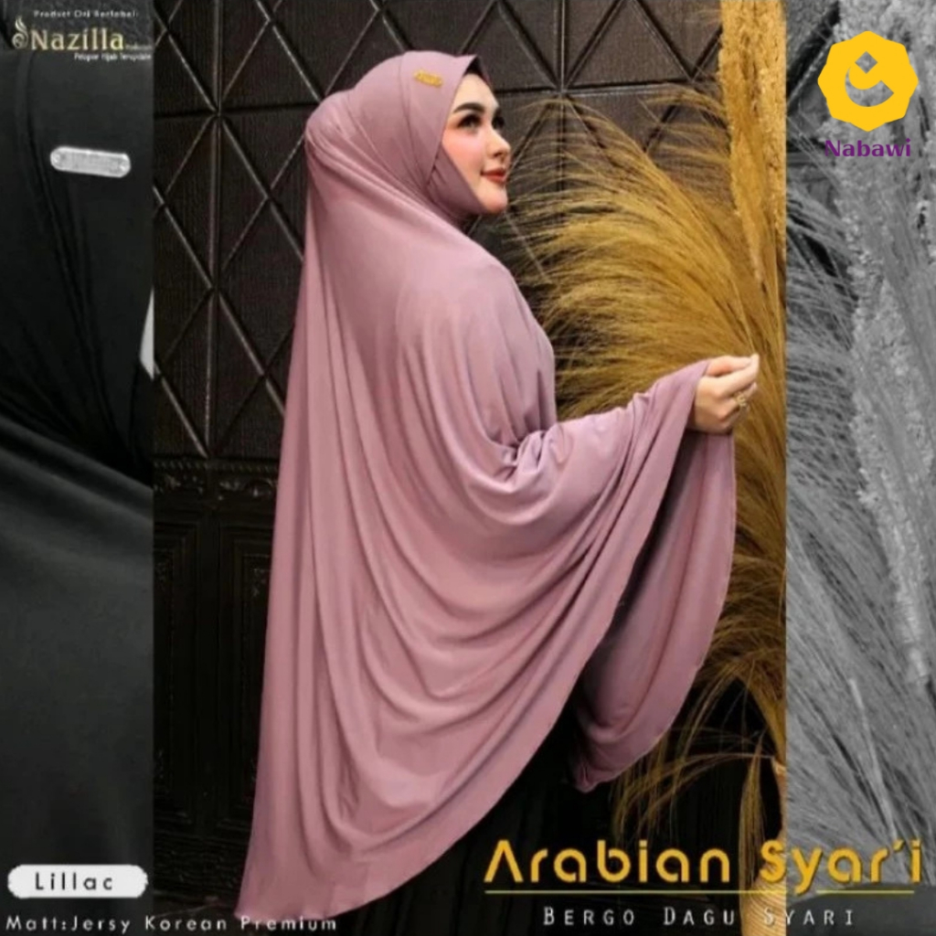 Bergo Jumbo Jersey Dagu Jilbab Jumbo Syar'i Wanita Bahan Jersey