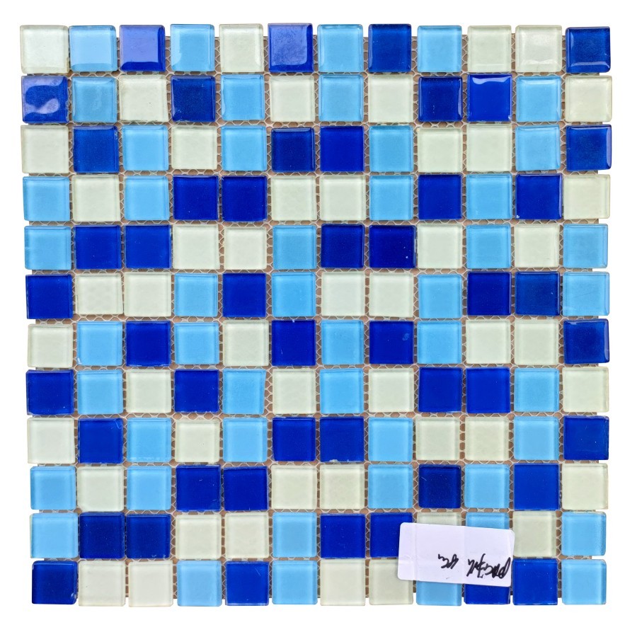 Briliant Glass Mosaic Pasific Blue / Mosaic Dinding Kamar Mandi