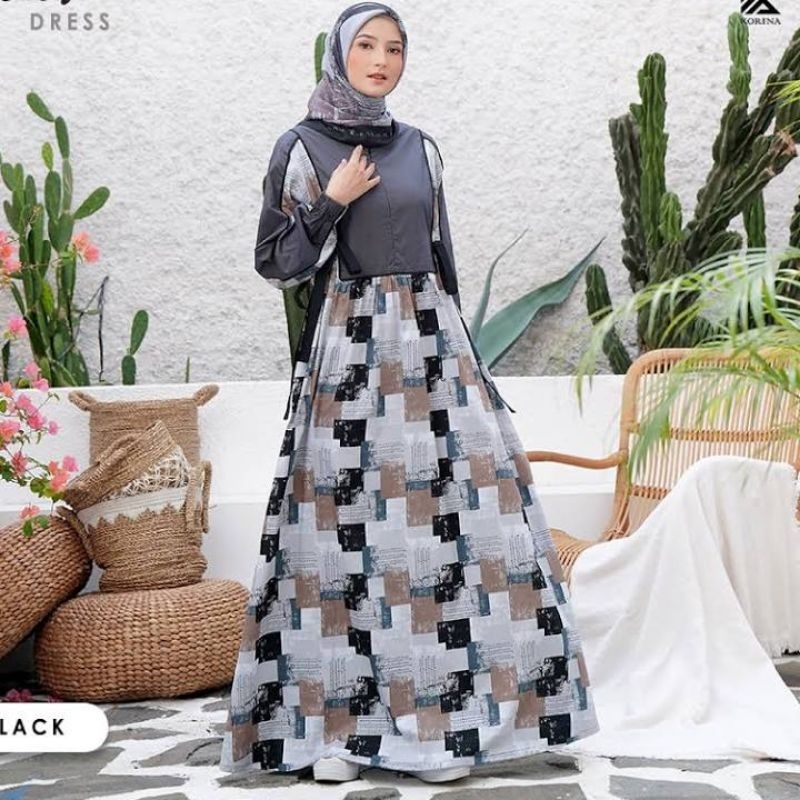 PROMOO Kezia dress by Korina size lxl | dress branded promo | gamis korina promo