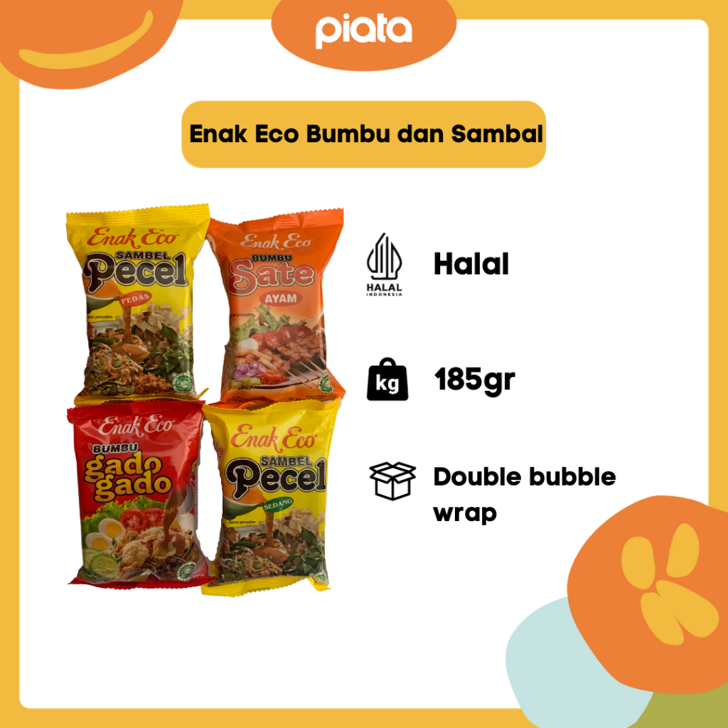 

Enak Eco - Bumbu dan Sambel Sambel Pecel Bumbu Gado - Gado Bumbu Sate