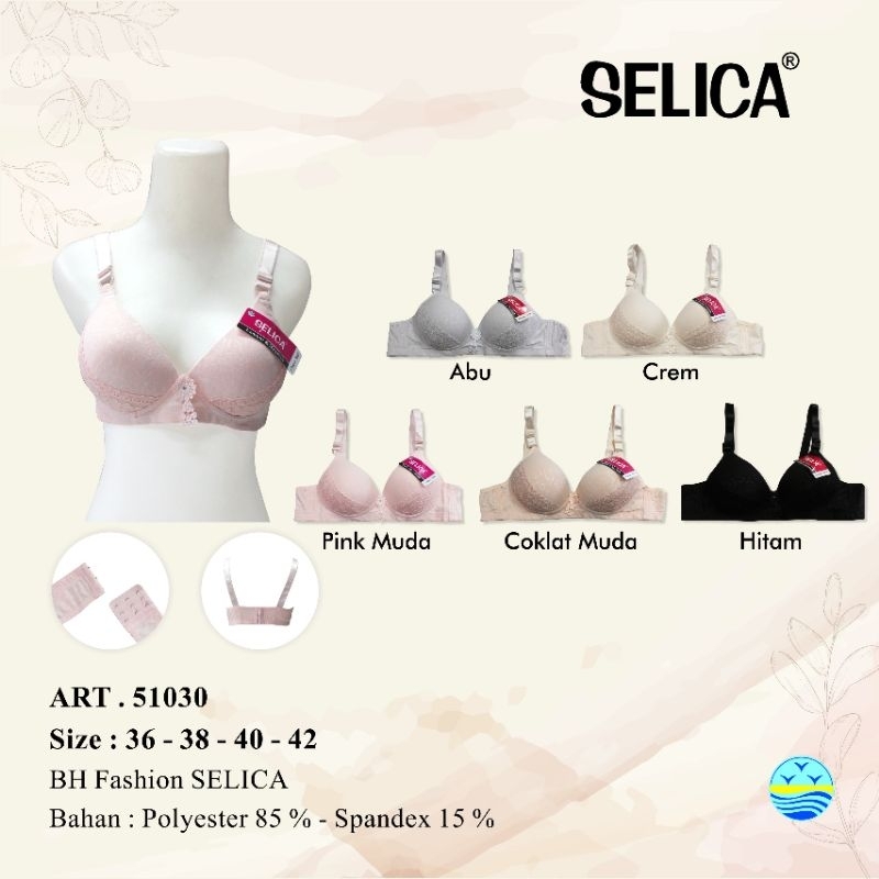 Bra Fashion Cup Besar Tanpa Kawat Selica BH 51030