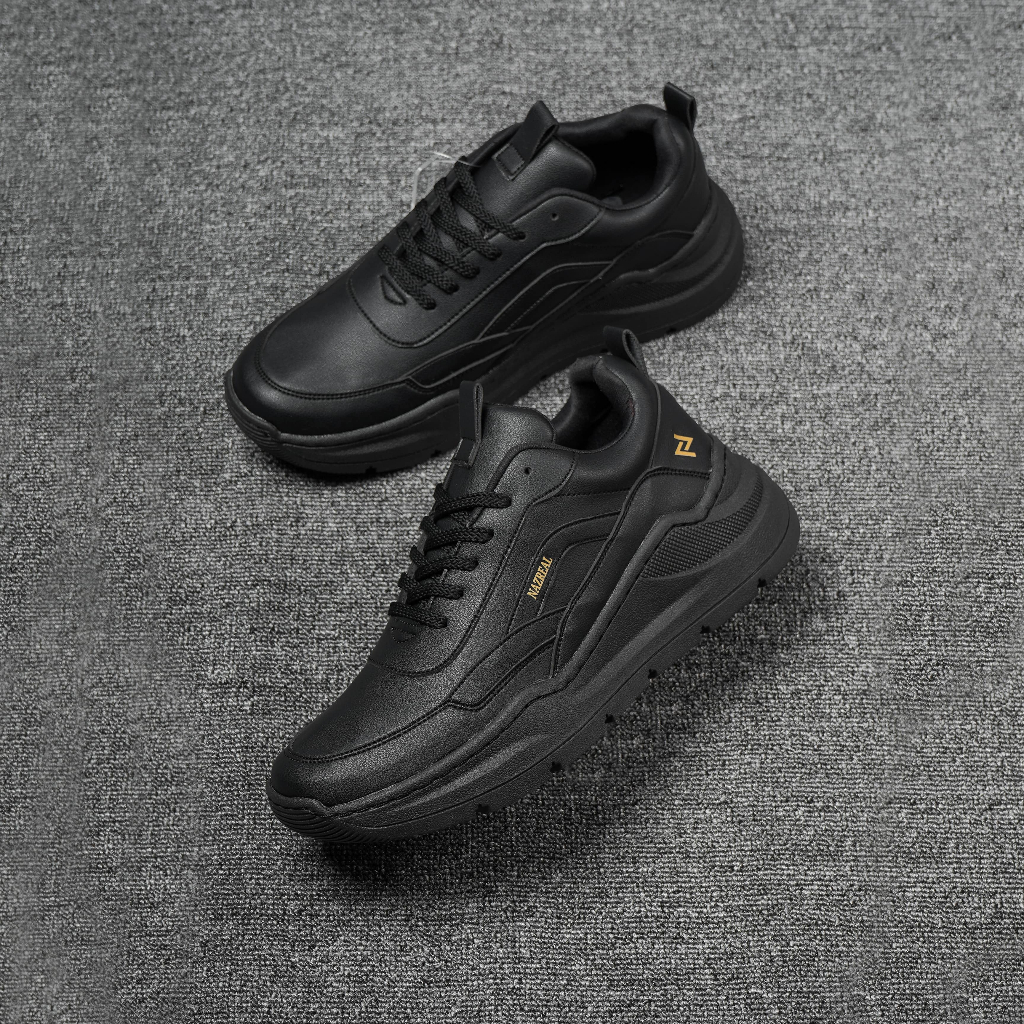 Nazreal Footwear - Ranger Full Black x Xtrail Black Brown Sepatu Sneakers Premium Unisex High qualit