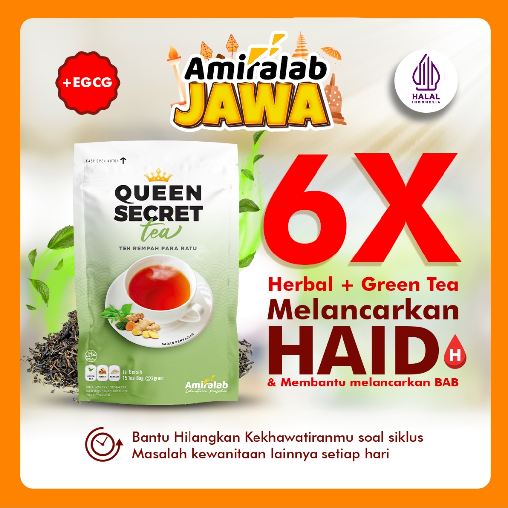 

AMIRALAB - Queen Secret Tea 6x Herbal Lancarkan Siklus & Nyeri Wanita [15 Teabag]