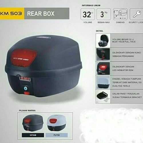 Box Motor Belakang Kmi 503 30L + Base plate Beat Vario Supra Mio Scoopy Fino Mx Satria Verza Genio V