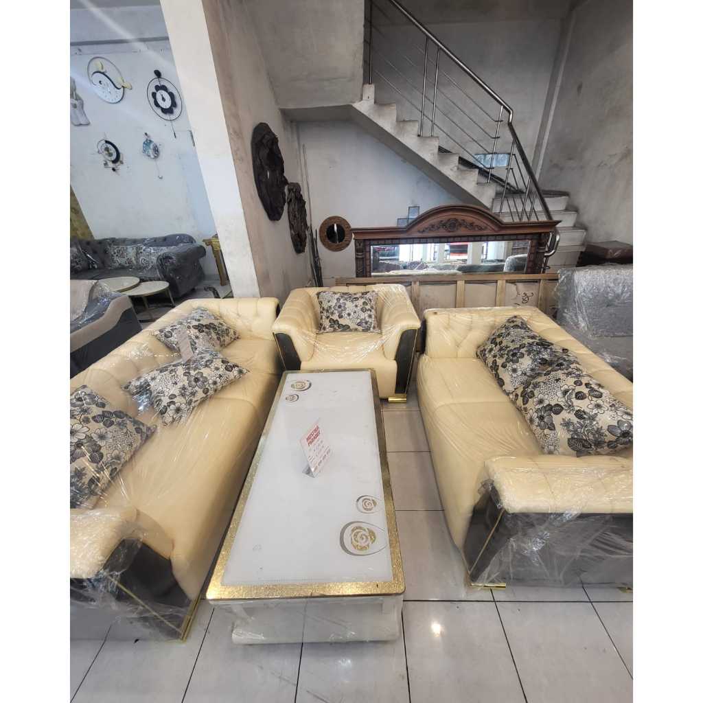 sofa minimalis murah cream 321