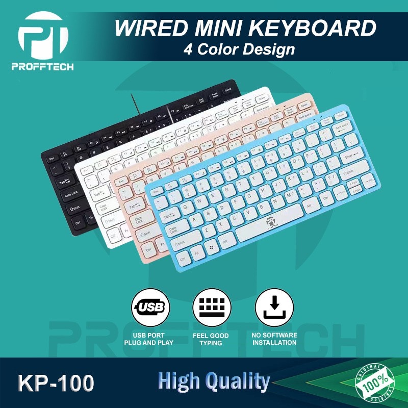 Keyboard Mini Multimedia USB Profftech / Digigear K1000 / KP100 Support Windows / MAC