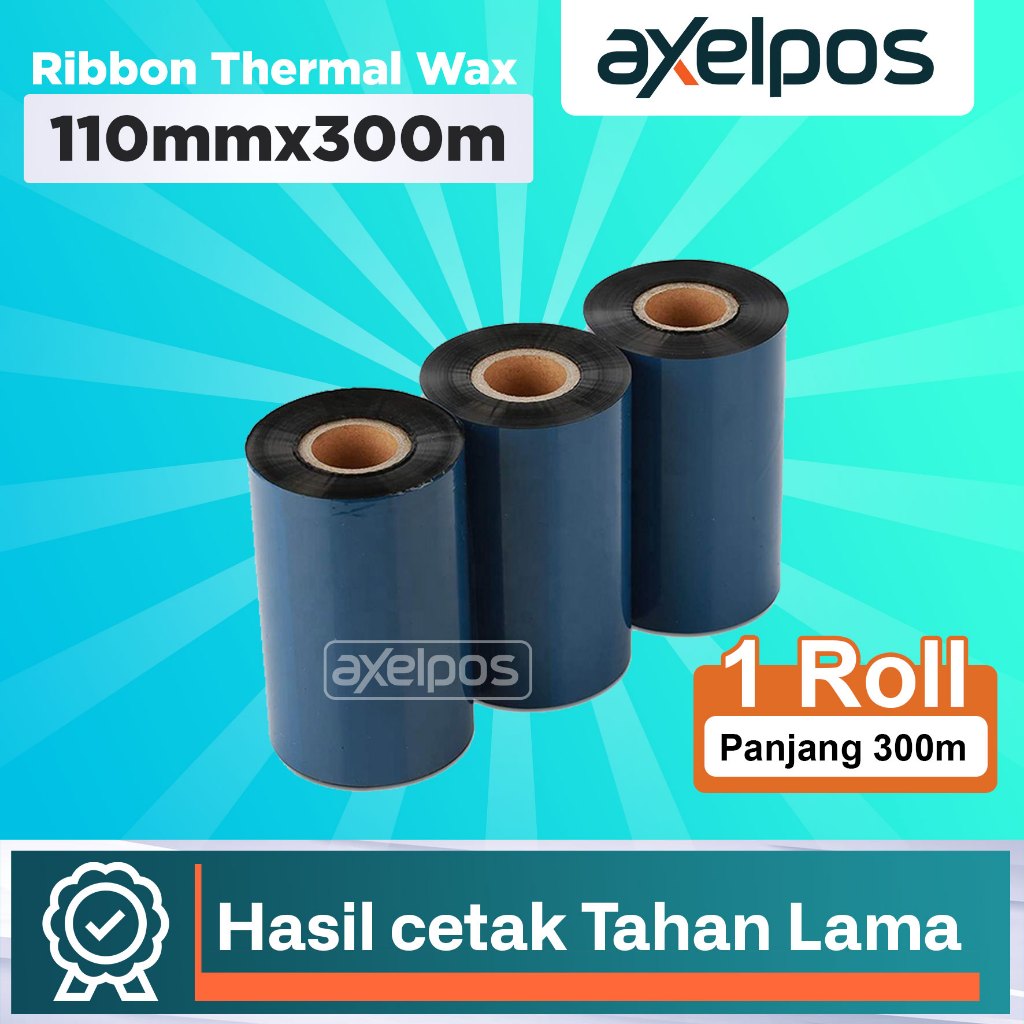 Axelpos Ribbon Wax Thermal Barcode110x300m