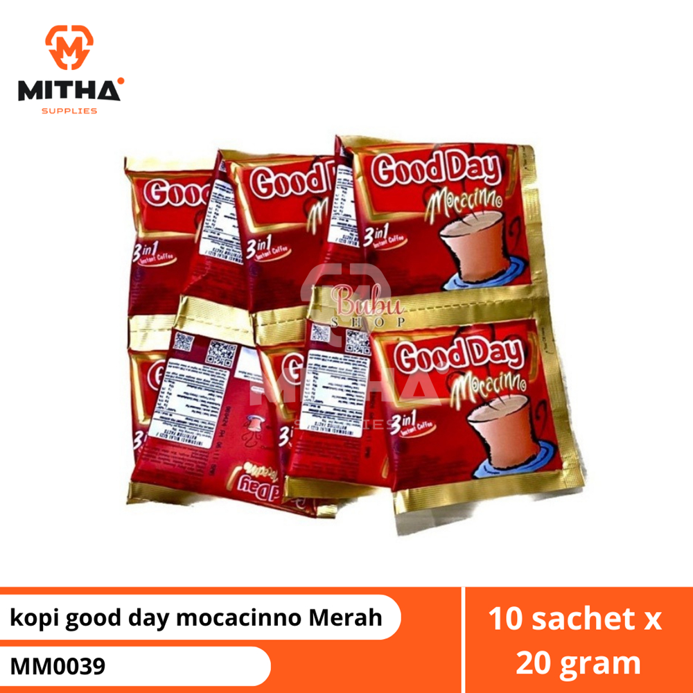 

kopi good day mocacinno Merah 3in1 10 sachet x 20 gr MITHA MM0039