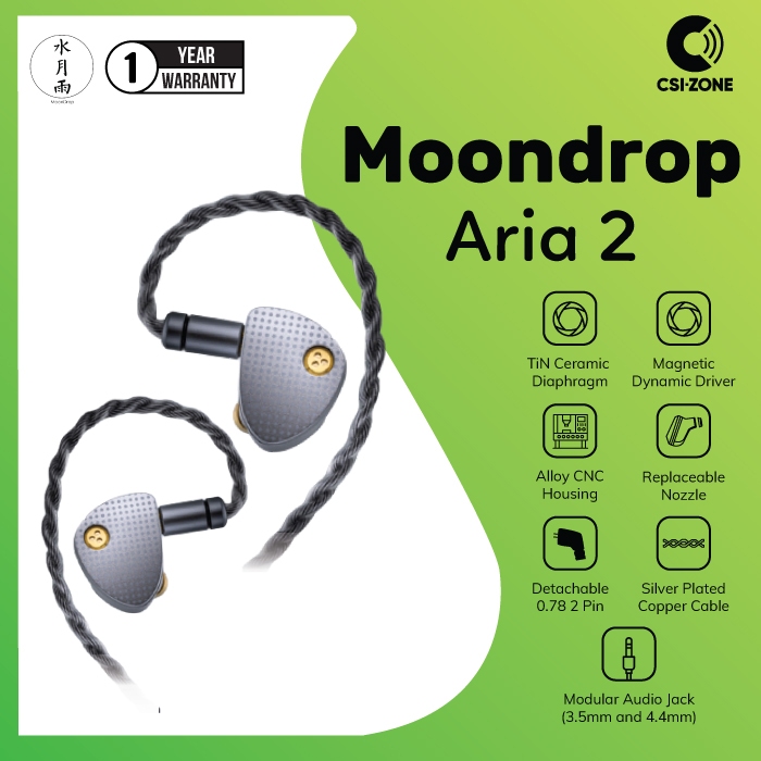 Moondrop Aria 2 / Aria II Ceramic Diaphragm Driver In Ear Monitor