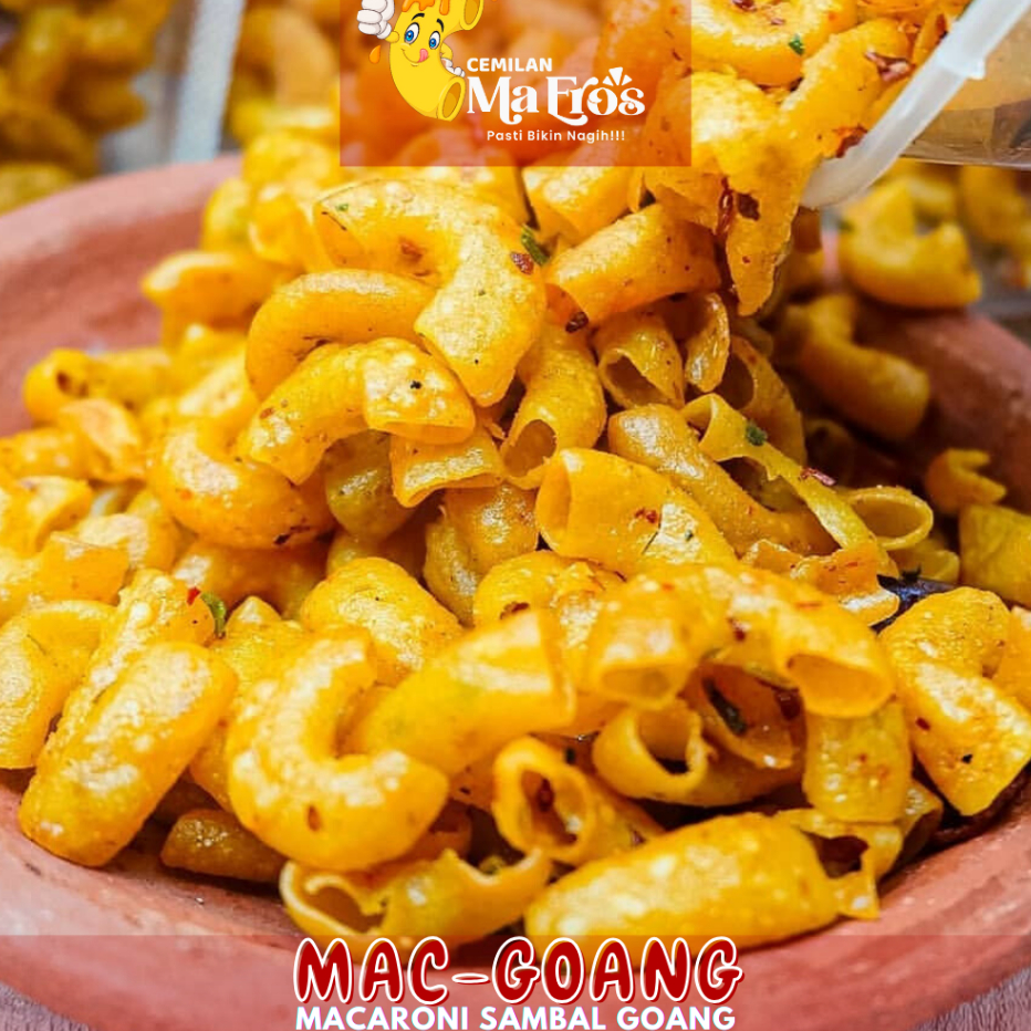 

Bestseller Cemilan MaEros | MAC GOANG – MACARONI SAMBAL GOANG 100 Gram | Cemilan Viral Cemilan Keluarga Kekinian | Bisa COD
