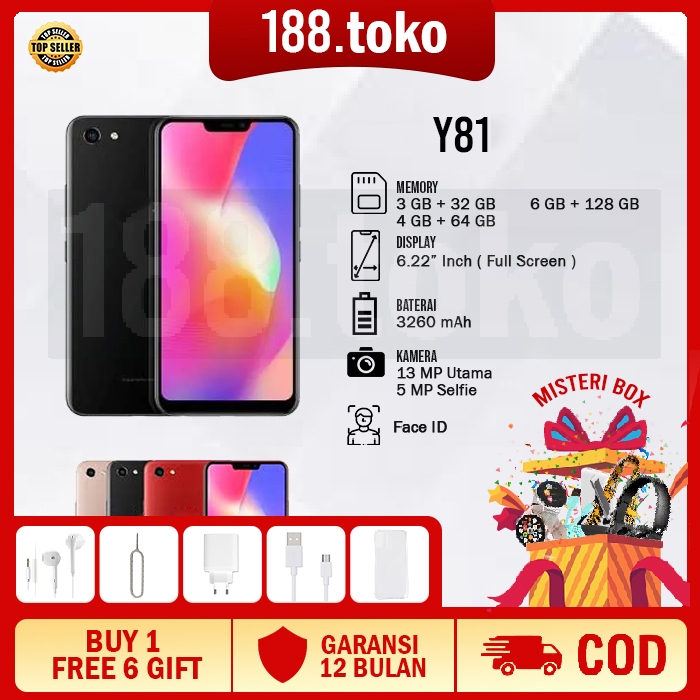 HP VIVO Y81 RAM 6/128GB Internal 4/64 Dual Sim Termurah
