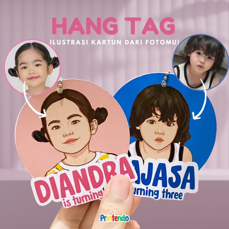 Hang Tag Custom Souvenir Hampers Ulang Tahun Birthday Anak