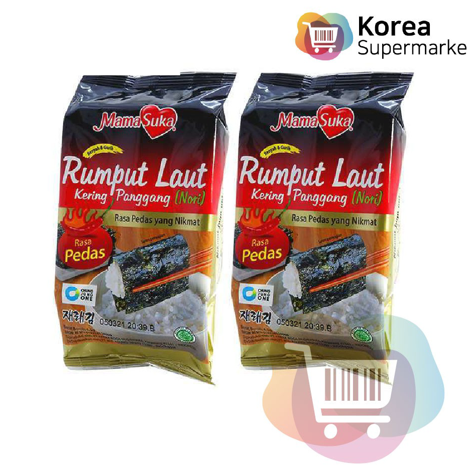 

Ready Stok Mamasuka Rumput Laut Panggang Nori Gim Pedas Spicy Isi 2 Bungkus
