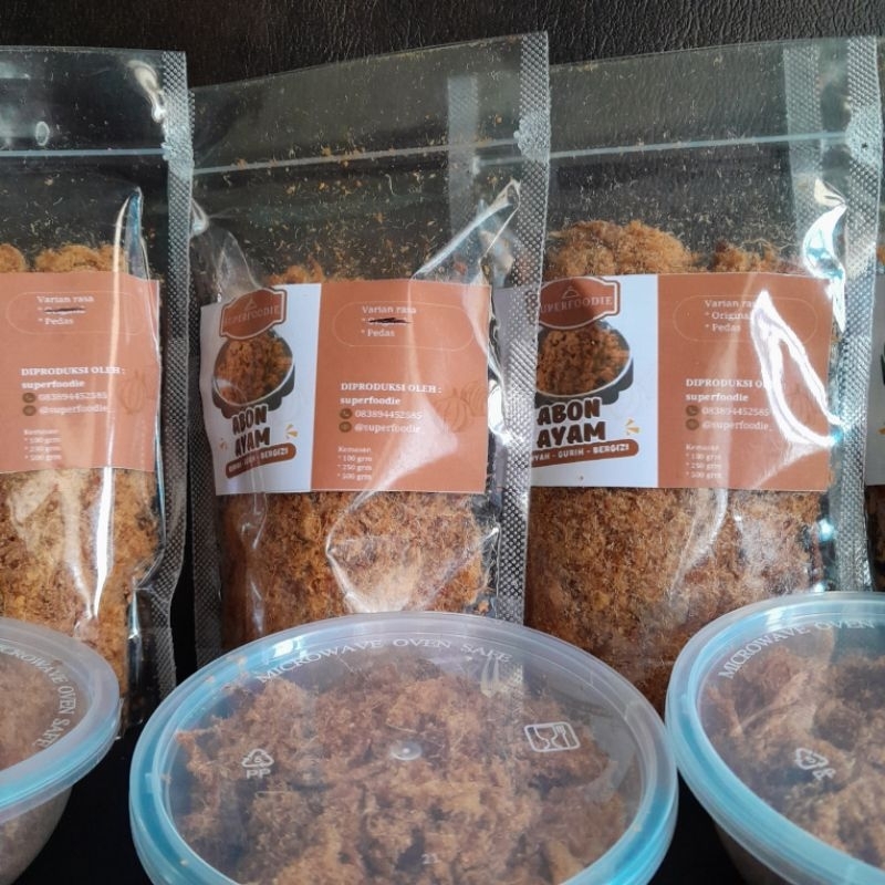 

Abon ayam superfoodie 100 gr original/pedas