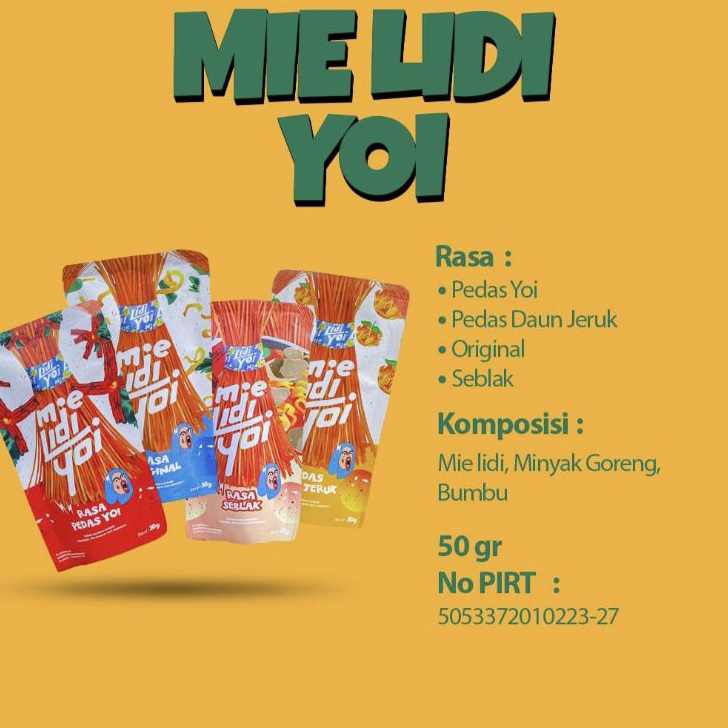 

Super Promo MIE LIDI YOI CEMILAN MURAH ENAK HALAL 50G