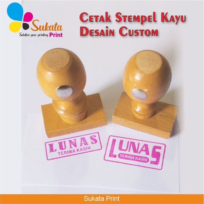 Stempel lunas terima kasih | Stempel Kayu Lunas | Stempel Lunas Toko | Cetak Stempel Kayu