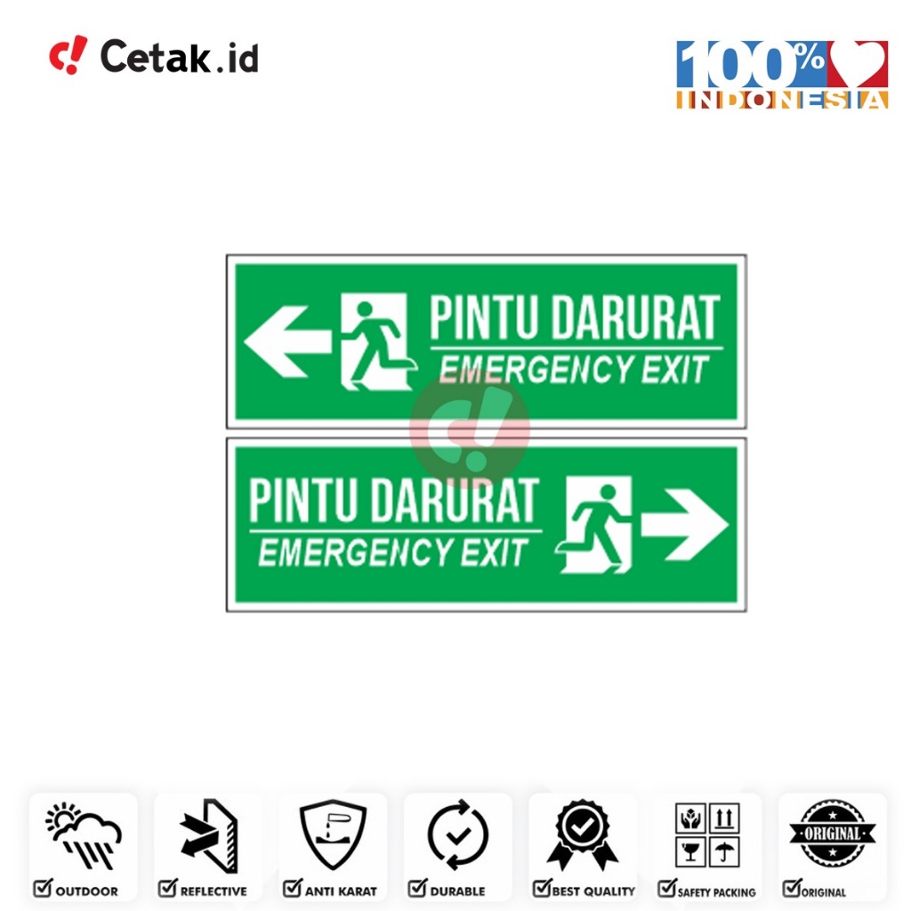 

Sign Akrilik Pintu darurat/emergency Exit