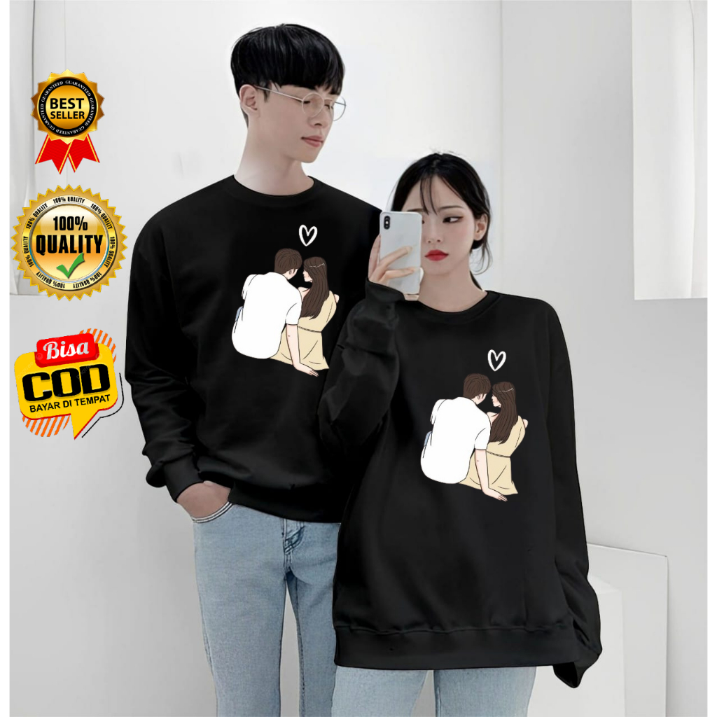 Baju Kaos Couple Pasangan Pacar PAPA MAMA / Lengan Panjang Couple Distro Model Sweater / Baju Kapela