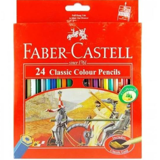 

☍✭✽ PENSIL WARNA 24 WARNA FABER CASTELL CLASSIC