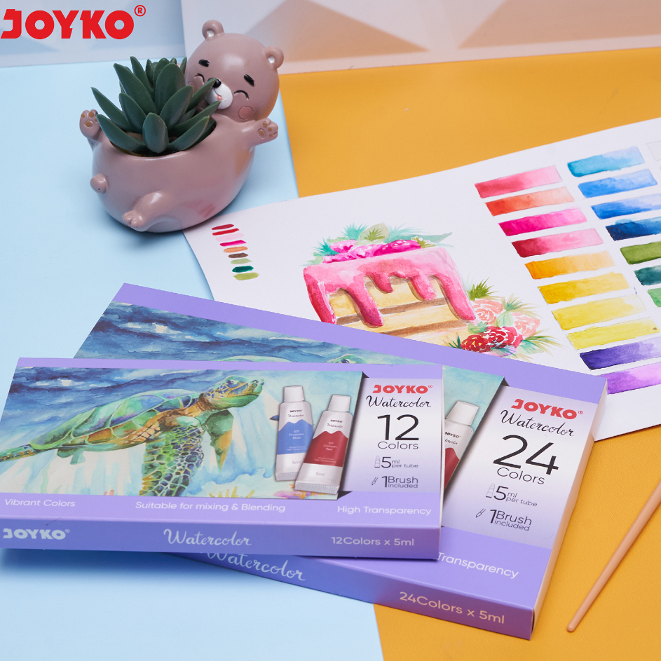 

Ready Watercolor Set Cat Air Joyko WC-4 Laris