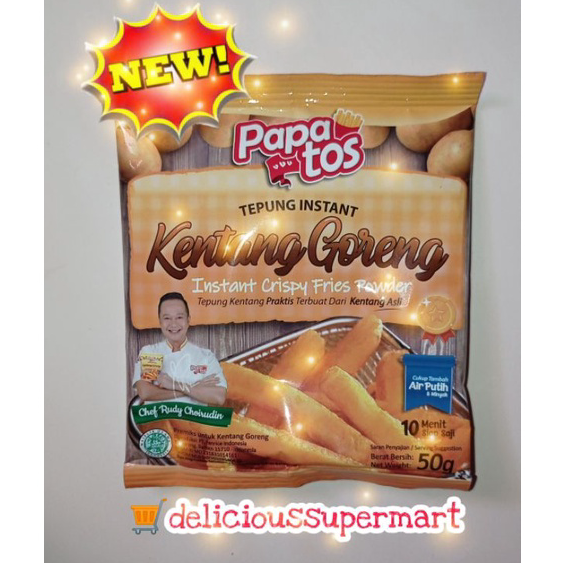 

➺➩⋆❀ PAPATOS Tepung Instan Kentang Goreng 50 gram (Halal)