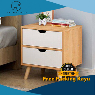 Meja Nakas Meja Kamar Meja Kosmetik Minimalis Kamar Tidur 2 Laci Meja bedside mejs samping kamar tid