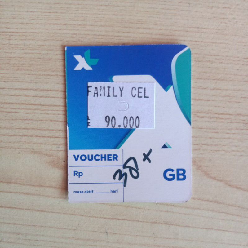 Voucher Data xl Flex XL kuota 38+unlimited 30 hari