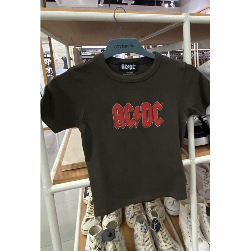 cotton on tshrt acdc xs only sale