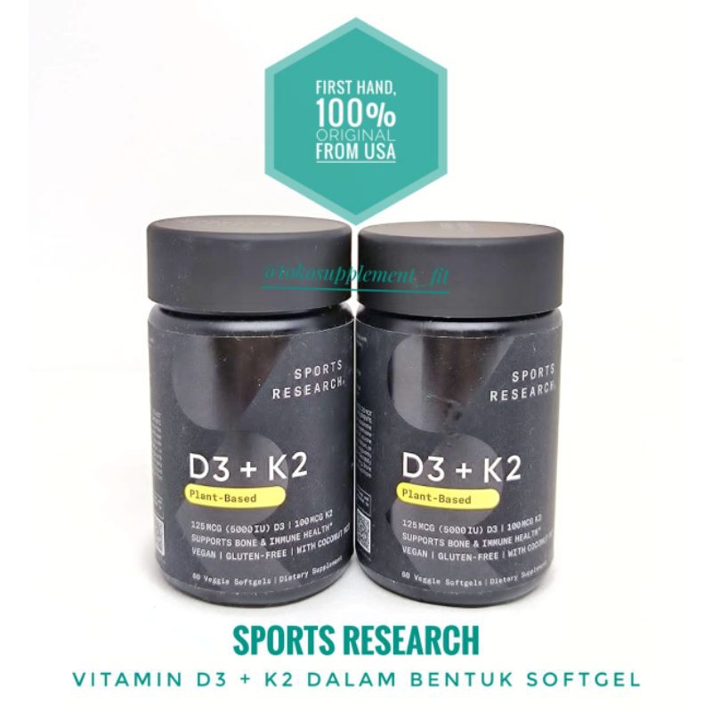 Sports Research D3 & K2 (plant based) 5000IU/90mcg