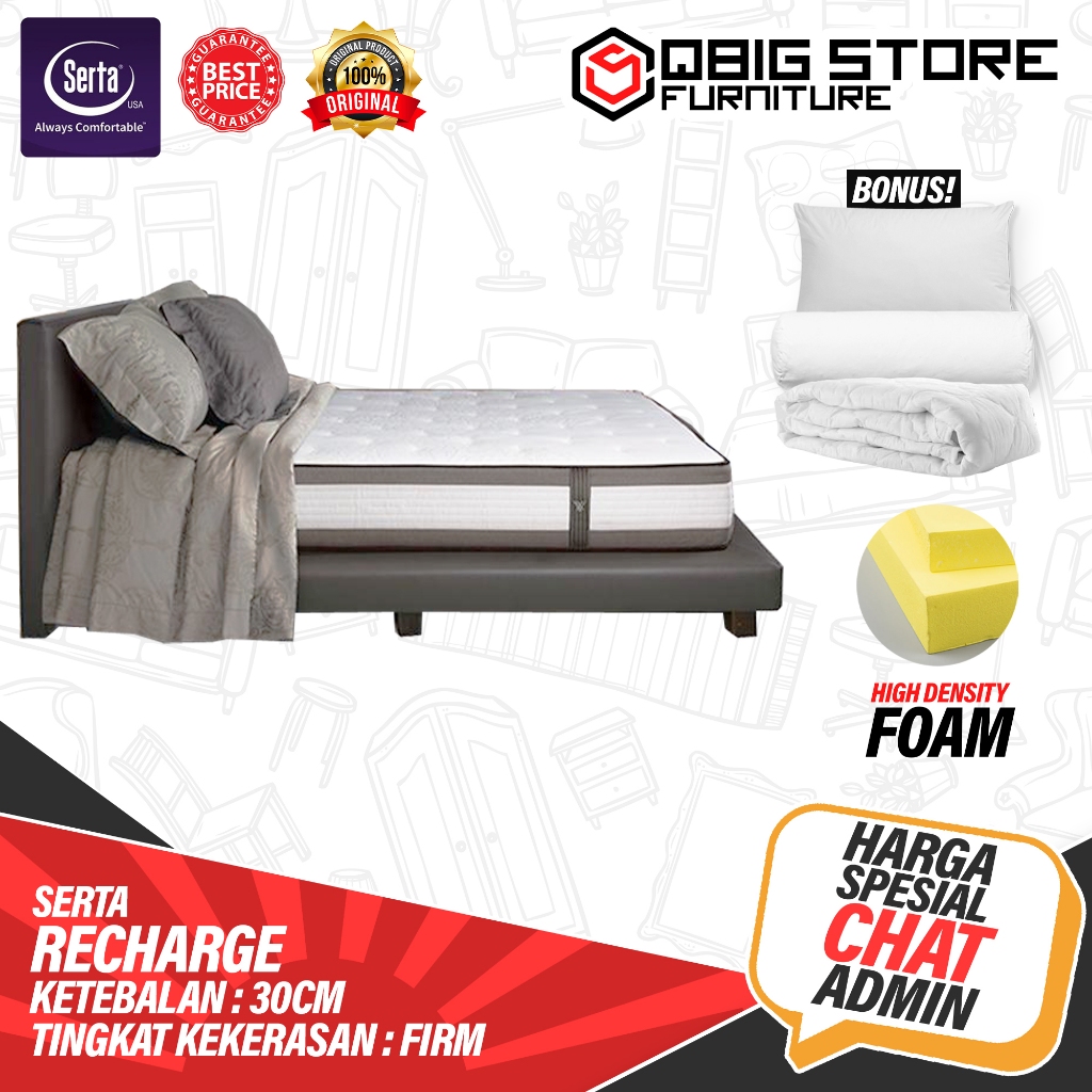 Springbed SERTA Recharge Kasur Spring bed Matras