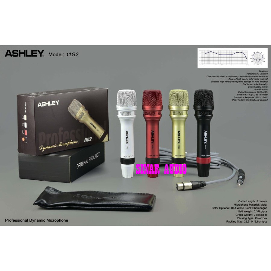 Mic kabel ASHLEY 11G2 / 11 G2 / 11-G2 ORIGINAL MIC ASHLEY