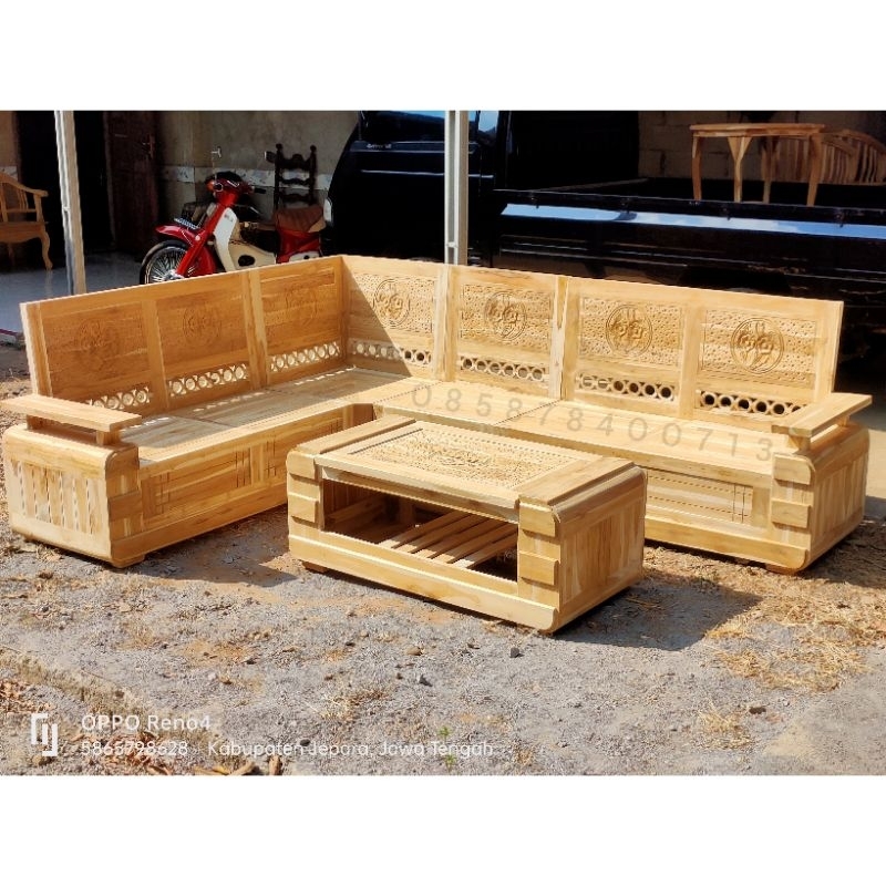 COD  Kursi Tamu Minimalis Full Kayu Jati kursi sudut minimalis Full Kayu Jati