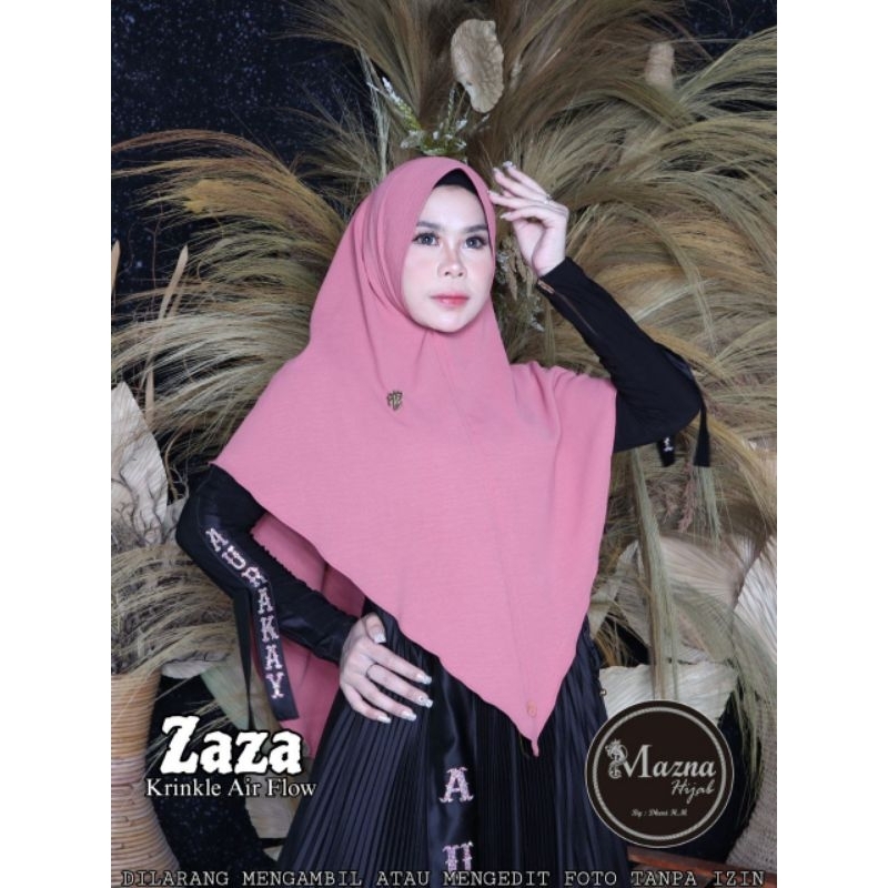 jilbab instan kringkel soft ped Zaza Original Mazna