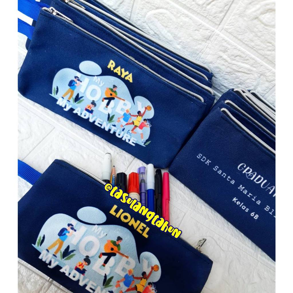 

Kotak Pensil Pouch Dompet Kanvas Custom