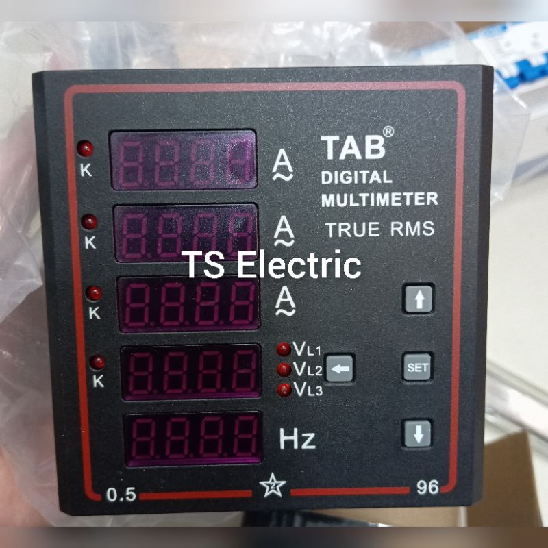 digital multimeter AC 3 phase 3 ampere 1 volt 1HZ frekuensi 96x96 TAB