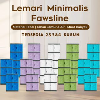 LEMARI PAKAIAN RAK PENYIMPANAN SEBAGUNA DAN MINIMALIS FAWSLINE 3-4 SUSUN SEPERTI TABITHA