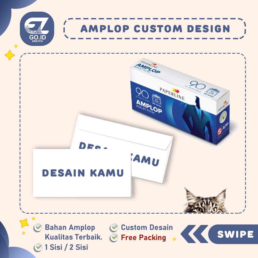 

Amplop Kop Surat Envelope Custom Borderless Satuan | Kondangan Perusahaan Kantor | 1 Sisi 2 Sisi